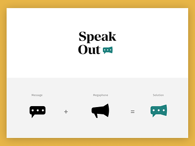 SpeakOut Logo Concept - Megaphone