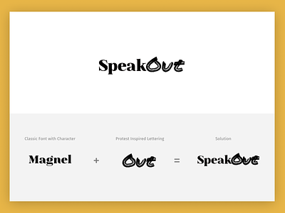SpeakOut Logo Concept - Lettering branding design illustration logo typography vector