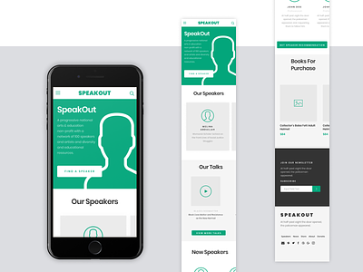 SpeakOut Redesign - Homepage Mobile