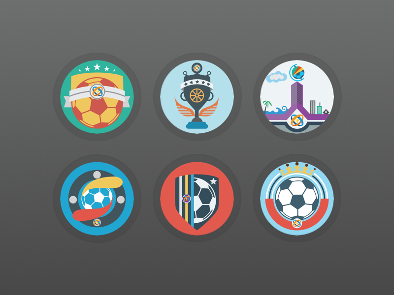 Football Team Icons by Jinjala on Dribbble