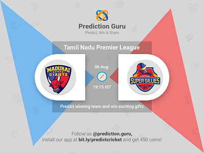 Social Banner banner cricket guru icon logo prediction sport tnpl