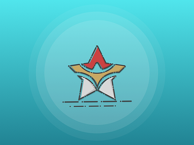 Star banner concept graphic icon idea logo menu profile screen sport ui ux