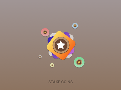 STAKE MORE COINS banner concept graphic icon idea logo menu profile screen sport ui user