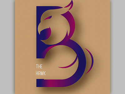 Be the Hawk branding design icon logo typography vector
