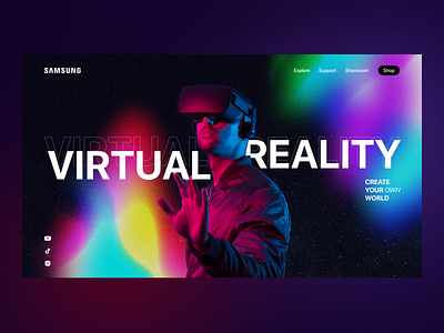 Virtual Reality - concept design (UI challenge) design illustration typography ui
