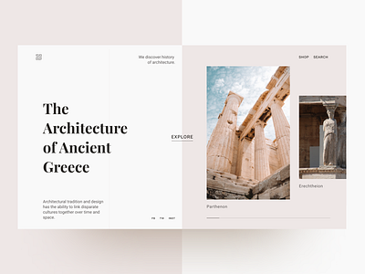The Architecture of Ancient Greece - landing design architecture design greece landing minimalism ui web