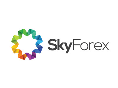 Skyforex Logo 3d bends blend colorful exchange forex market money peaks ribbon stock trading wave waveform