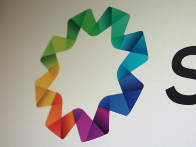 Adding color to the logo 3d band bends blends circle colors depth multiply overlay ribbon shadow star waveform