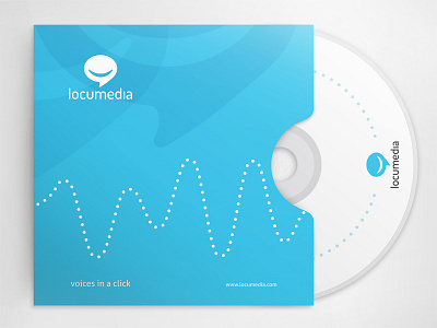 Locumedia CD slip advertising blue bubble cd cover locumedia media radio slip smile speach tv voice voiceover