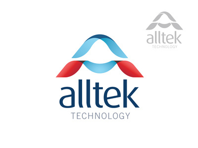Alltek Technology Singapore - Logo Design a initial alltek blue cosmin cuciureanu koz optimacad outsourcing in romania red singapore technology wave