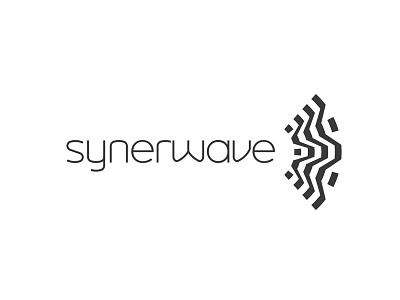 Synerwave logo symbol and custom wordmark bluetooth china custom type digital distribution technology typography wave wi fi wifi wireless wordmark