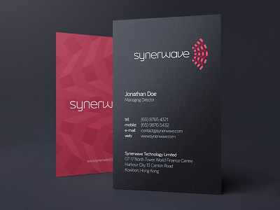 Synerwave Business Cards bluetooth china custom type digital distribution hong kong technology typography wave wi fi wireless wordmark