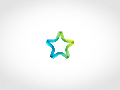 Ribbon Star - Unused logo symbol