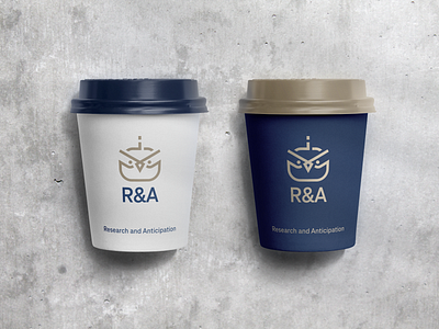 R&A Visual Identity anticipation avatar branding clean iconic line logo logo design mark minimal outline owl research robot simple software symbol