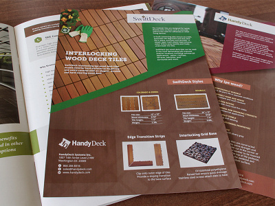 Handydeck Brochure brochure catalog ceramic deck flyer restaurant tiles wood