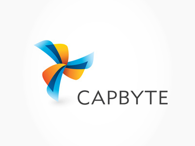 Capbyte Logo 3d logo stylized windmill