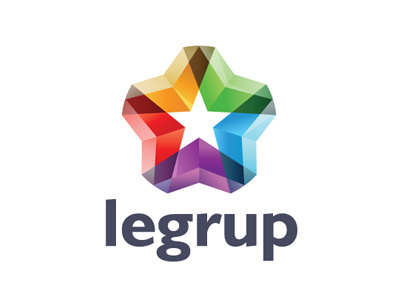 Legrup Logo 3d abstract blue colorful cyan glass green group legrup logo magenta mauve orange pentagon purple rainbow red star structure