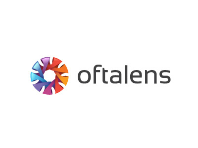 Oftalens Logo colorful eye iris medical oftalens ophthalmology stylized suceava toroid toroidal