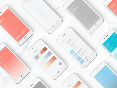Color Reference Concept App app color mobile ui