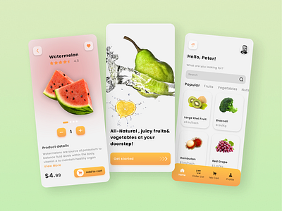Grocery App Exploration adobe app design e-commerce exploration figma fintech fruits grocery photoshop portfolio ui uidesign ux