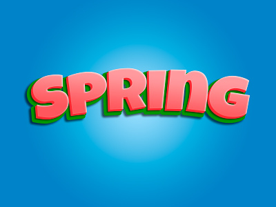 3D Effect 3d 3dtext adobe photoshop graphic design spring text typography