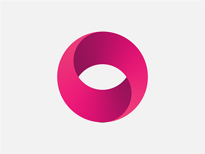 Logo Design with Gradient adobe illustrator brand branding circle design gradient graphic design highlights idea inspiration logo pink purple ring round shadows vector