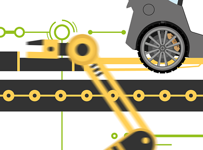 Conveyor animation assembly line car conveyor elevator geometry graphic design illustration motion design robots