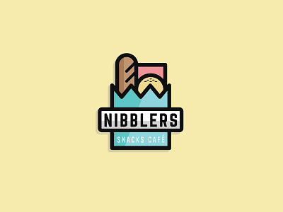 Nibblers bread cafe food identity logo nibblers restaurant shop snacks