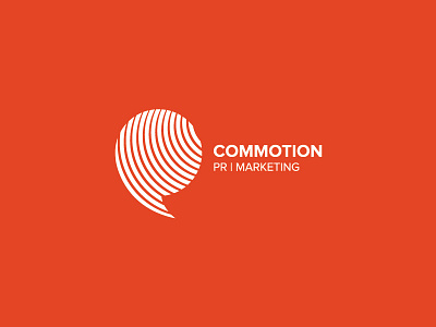 Commotion branding identity logo