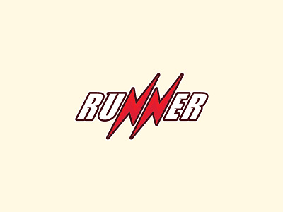 Runner branding identity logo runner