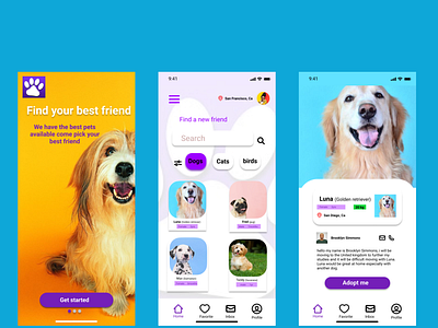 Pet adoption application ( Mobile version)