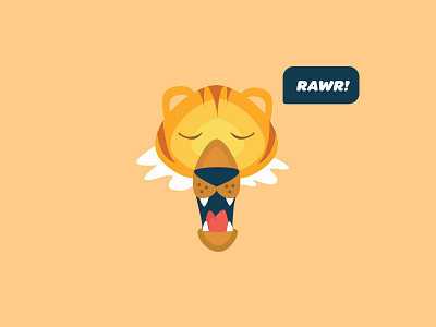 Rawr!!!! animal color flat focus lab gradient illustration illustrator liger lion logo roar tiger