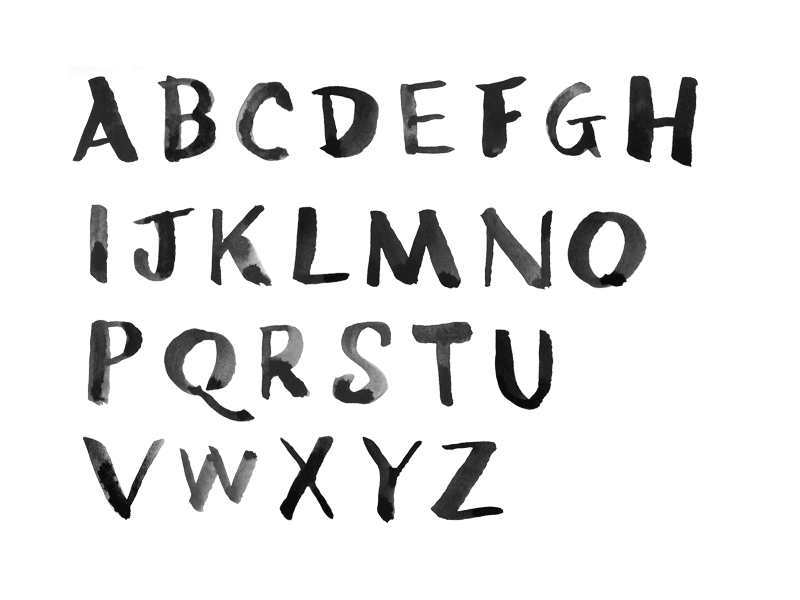 Full Brushed Alphabet Type
