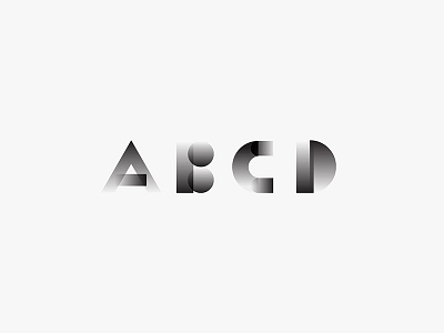 Experimental Type black and white branding display focus lab font gradient letterforms typography