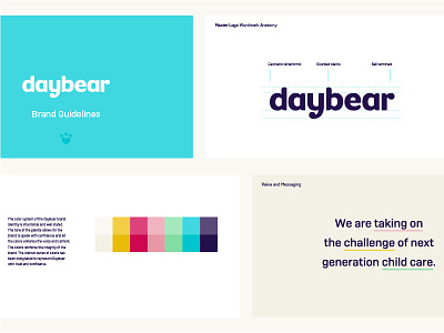 Daybear Guidelines bear brand childcare daycare guidelines identity logo