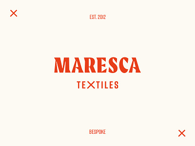 Maresca Textiles Brand brand branding cream noah red stitch textiles twin forrest type x
