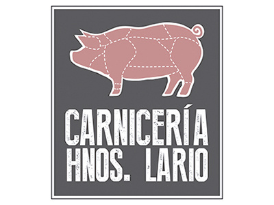 Logo butcher shop design illustration logo
