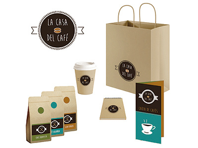 Identidad Corporativa "La Casa del Café" branding coffee design identity illustration