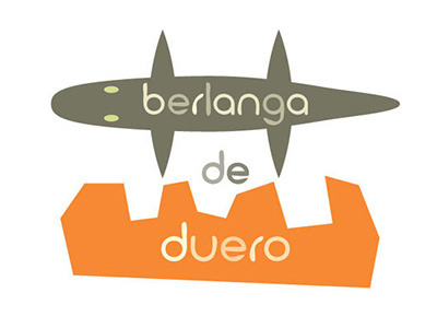 Logo Berlanga de Duero alligator castle design illustration logo town