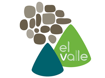Logo El Valle countrified design illustration logo mountain region valley