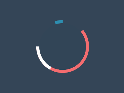 (Gif) Spinner abstract animation blue circle flat gif loop progress red simple