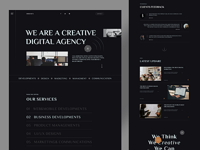 Creative Design Agency Website agency agency website clean creative creative agency design digital agency home page landing page landingpage minimal portfolio website startup studio ui ui design ux web design website website design