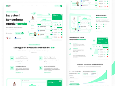 Bibit Landing page Exploration android app animation app dailyui dashboard dashboard design dekstop design designer ios app landing page mobile app mobile design product design ui ui design ux design web design website webui