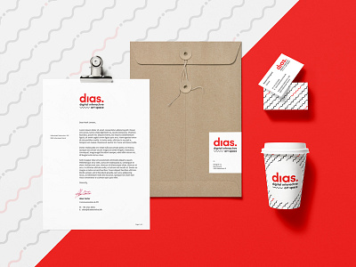 Dias Rebrand branding design identity logo mockup stationery