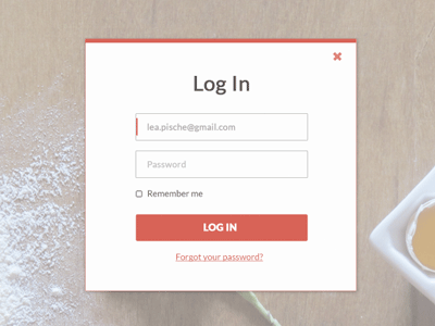 Login button flat flat design log in login popup red sign in