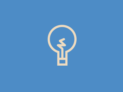 Lightbulb design flat icon illustration lightbulb stroke icon