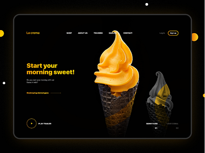 La сrema - Ice Cream Sweet Shop clean colors design ice cream ice pop minimal shop ui ux web