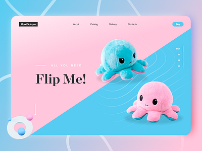 Mood Octopus - Toy Landing Page Design