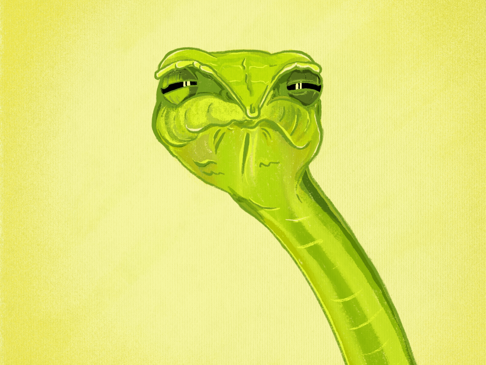 Judging you... animation avatar framebyframe gif illustration ipadpro portrait procreate snake