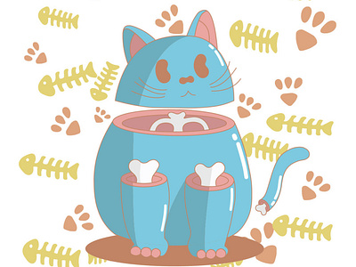 silly cat animation dawing design graphic design illustration vector